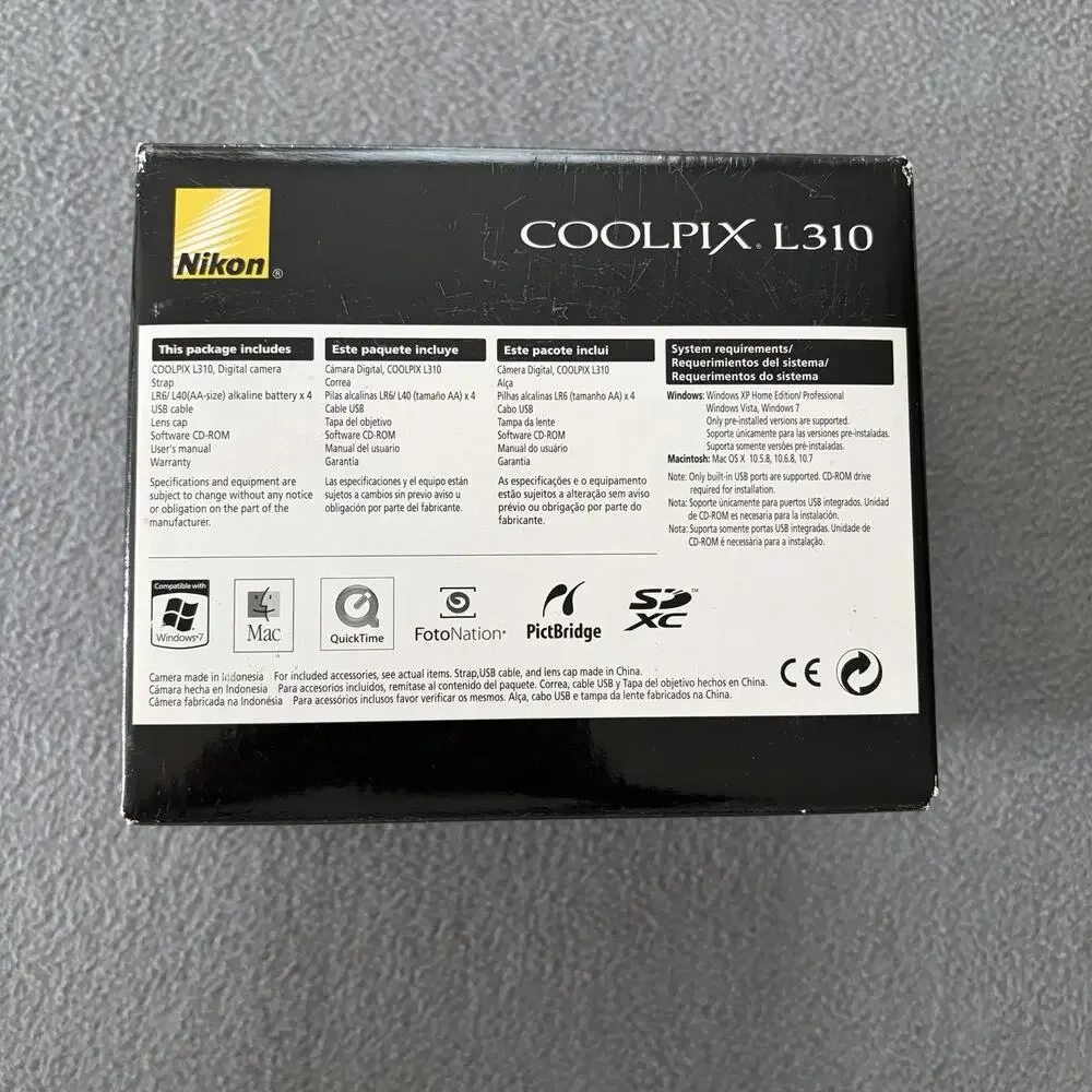 NEW IN BOX Nikon COOLPIX L310 14.0MP 21x Optical Zoom Digital Camera - TESTED